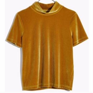Madewell Mockneck Velvet Shirt